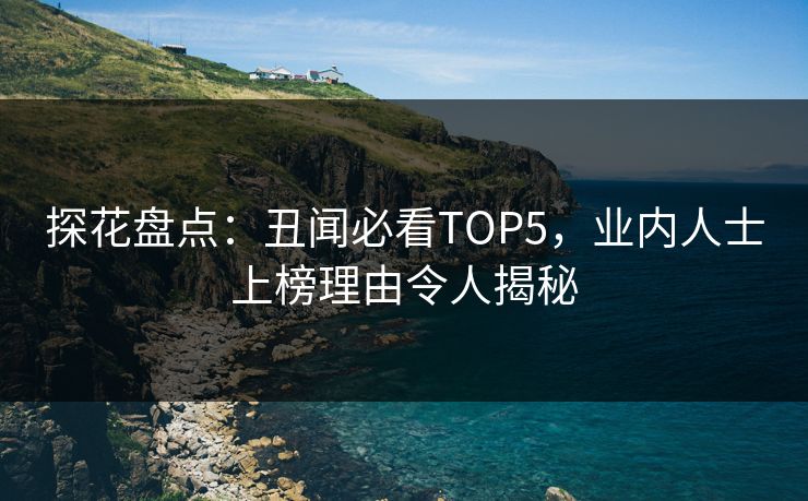 探花盘点：丑闻必看TOP5，业内人士上榜理由令人揭秘