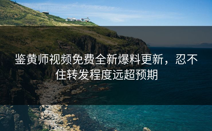 鉴黄师视频免费全新爆料更新，忍不住转发程度远超预期