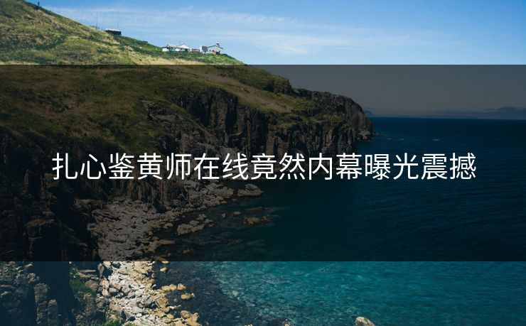 扎心鉴黄师在线竟然内幕曝光震撼
