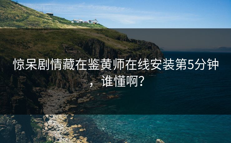 惊呆剧情藏在鉴黄师在线安装第5分钟，谁懂啊？
