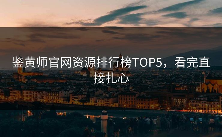 鉴黄师官网资源排行榜TOP5，看完直接扎心
